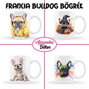 Francia bulldog bögrék