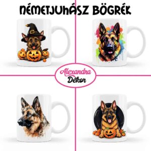 Németjuhász bögrék