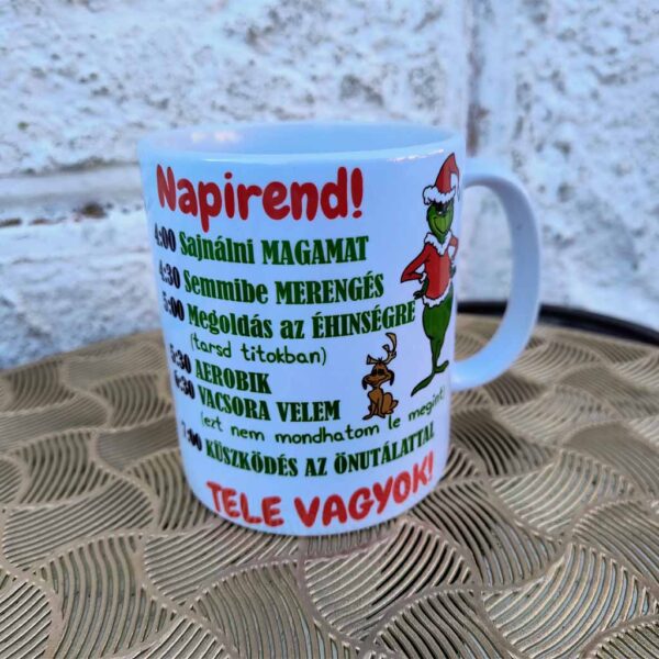 Grinch napirend bögre