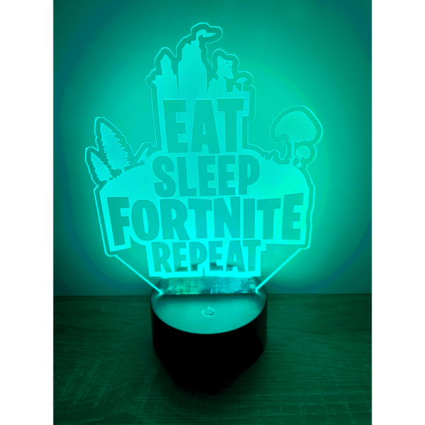 Eat-sleep-fortnite-repeat-3d-led-lámpa-zöld