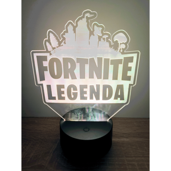 Fortnite-legenda-3d-led-lámpa-fehér