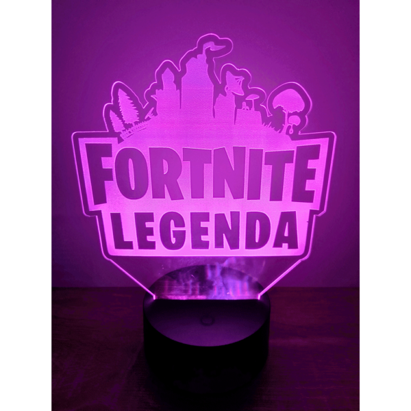 Fortnite-legenda-3d-led-lámpa-lila