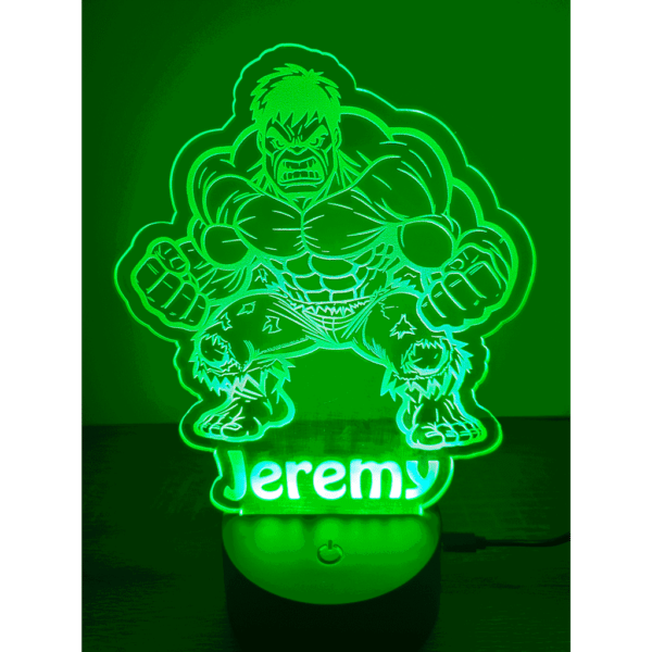 Hulk led lámpa saját névvel