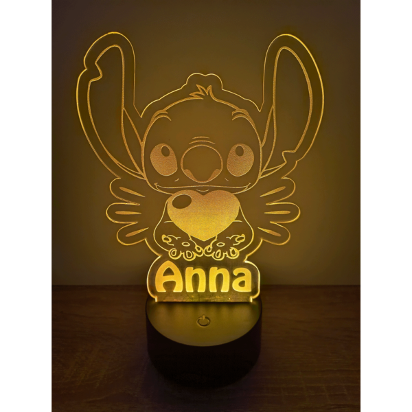 Stitch-led-lámpa-sárga