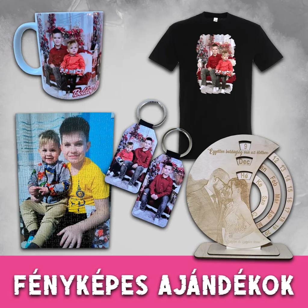 Fényképes ajándékok – egyedi bögrék, párnák, vászonképek és személyre szabott meglepetések fotóval