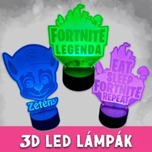 3D LED lámpák – Személyre szabott gravírozott világító dekoráció ajándékba