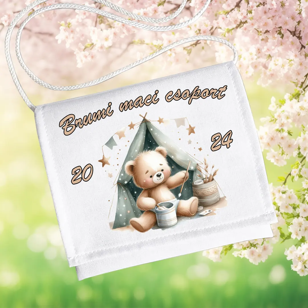 Ovis ballagó tarisznya Brumi maci csoport 2024 – macis mintával