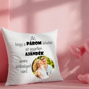 fényképes párna pároknak egyedi fotóval
