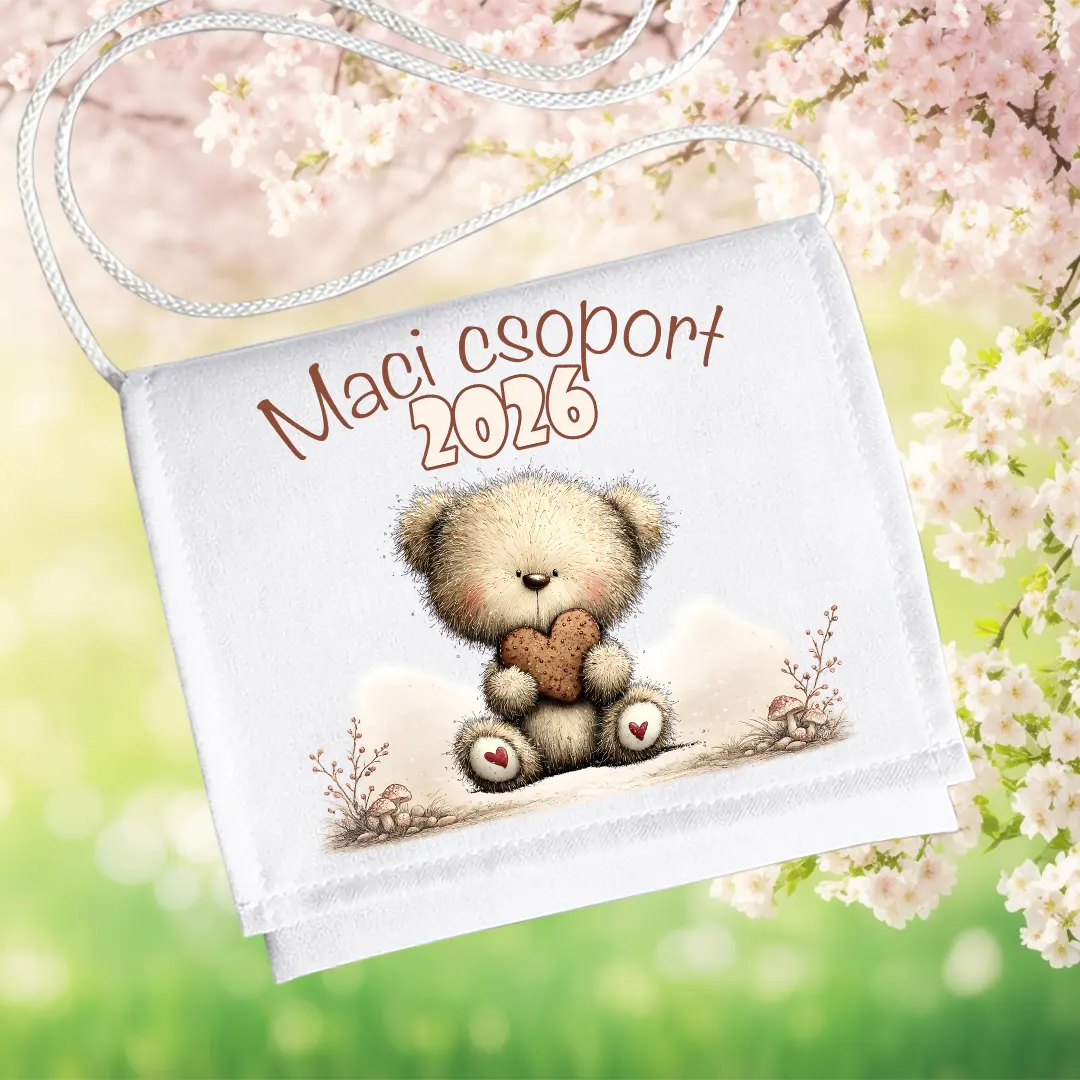 Ovis ballagó tarisznya Maci csoport 2026 – macis mintával