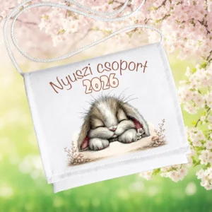 Ovis ballagó tarisznya Nyuszi csoport 2026 – alvó nyuszi mintával