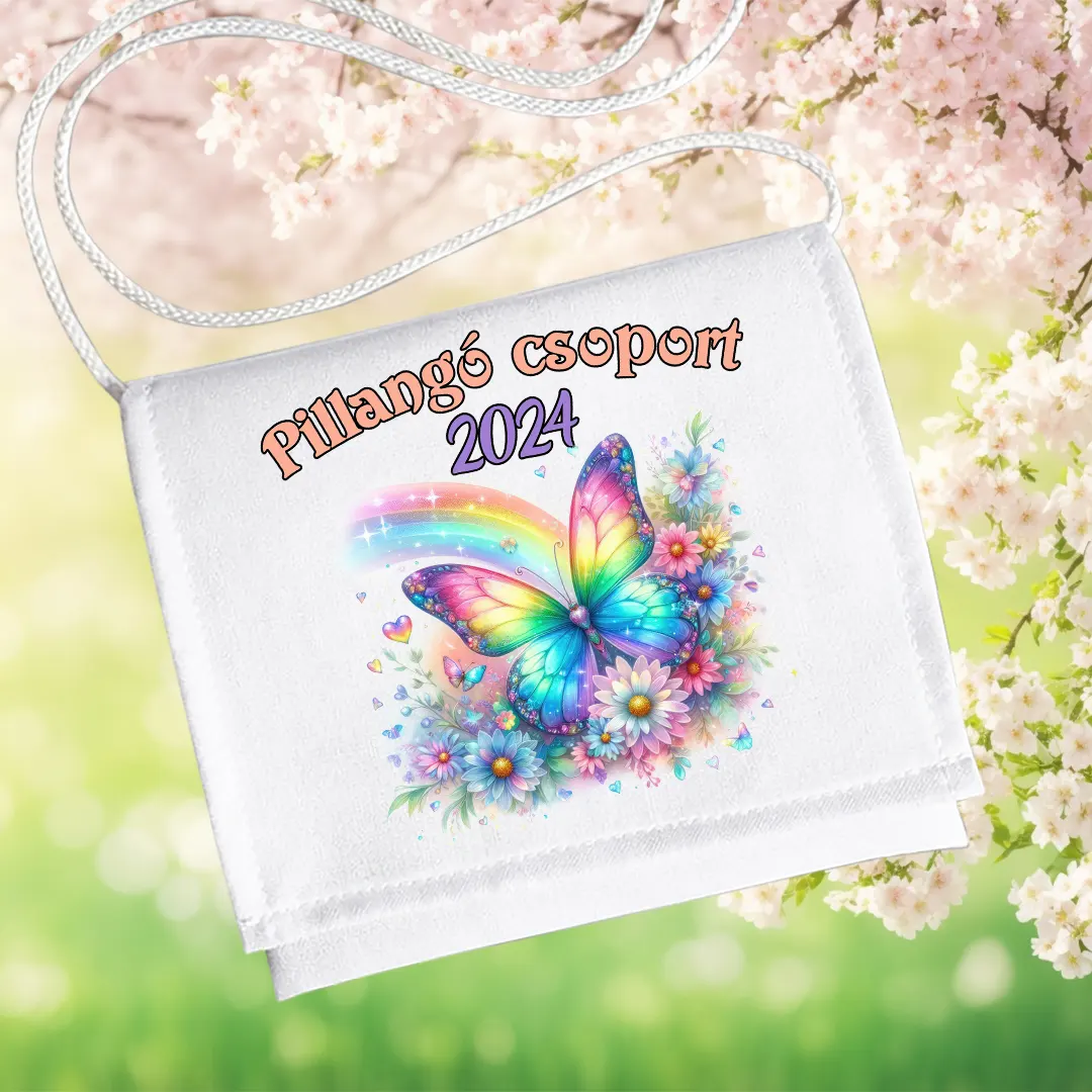 Ovis ballagó tarisznya Pillangó csoport 2024 – színes pillangós mintával