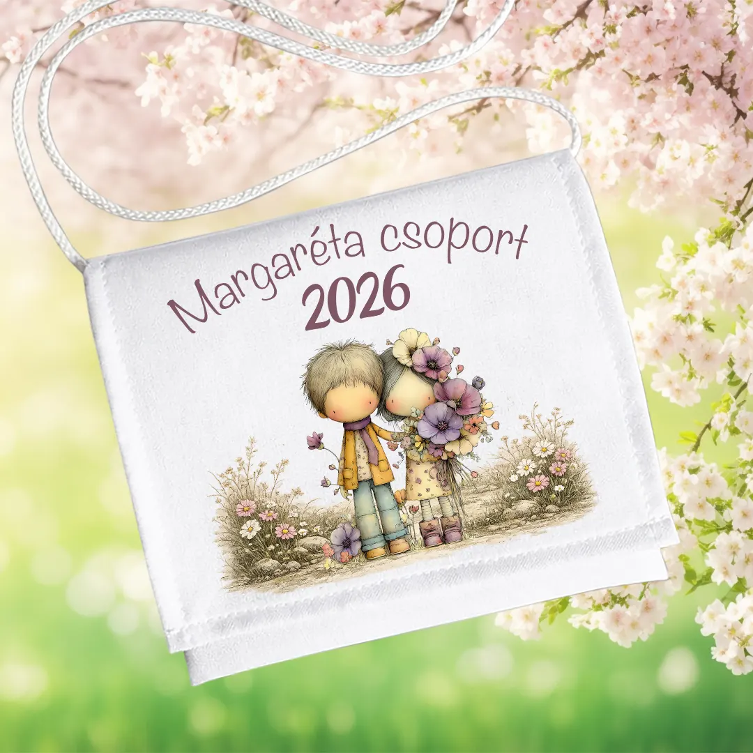 Ovis ballagó tarisznya Margaréta csoport mintával, 2026-os évszámmal