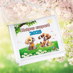 Kutyus csoport 2025 feliratos ovis ballagó tarisznya aranyos kutyás mintával