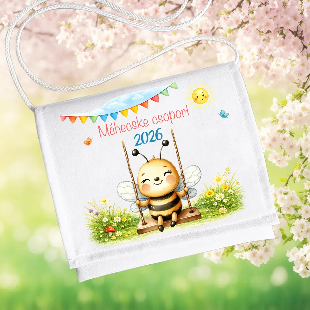 Méhecske csoport 2026 feliratos ovis ballagó tarisznya hintázó méhecskével
