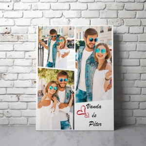 Fényképes vászonkép pároknak több fotóból készítve