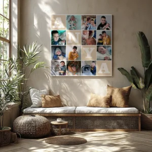 Anyák napi fotókollázs vászonkép saját fotókból