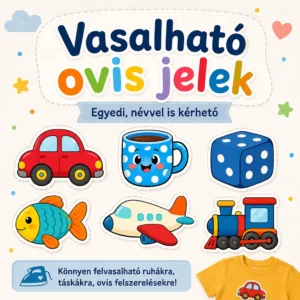 Vasalható ovis jelek ruhákba óvodásoknak